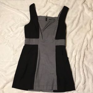 Black and grey dress with pockets